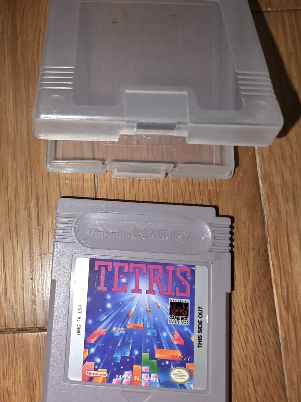 VINTAGE Nintendo Game Boy Tetris Cartridge Gray & Clear Case GAMBOY NO SEPARATIN